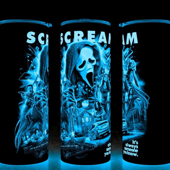 Glow in the Dark Scream Ghostface Horror Movie Cup Mug Tumbler - Picture 1 of 4